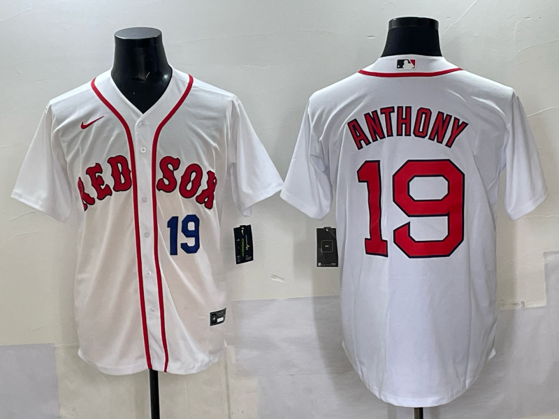 Men 2025 Boston Red Sox 19 Anthony white Nike MLB Jersey style 017